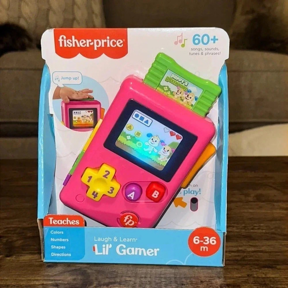 NWT/NIB Fisher Price Laugh & Learn Lil’ Gamer 6-36mths Kids Learning Toy in Pink - Picture 1 of 3